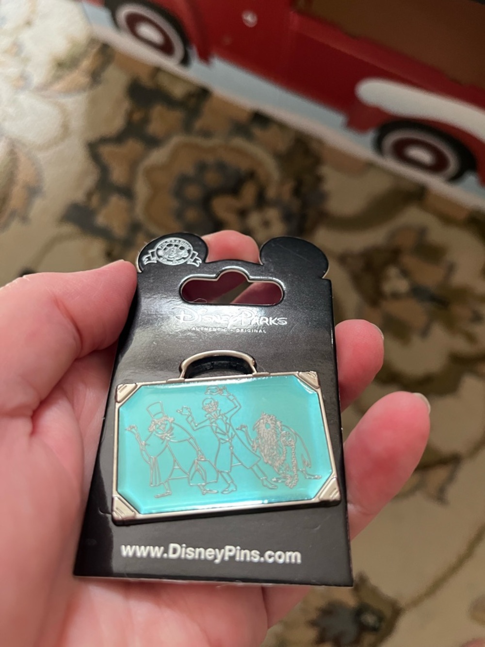 Disney Turquoise Haunted Mansion Hitch Hiking Ghosts Enamel Pin